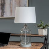 Veda Gray Mason Jar Table Lamp ABS1338GRYSNG Evolution by Crestview Collection