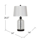 Leith Glass Table Lamp ABS1338SNG Evolution by Crestview Collection