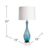 Gabriel Glass Table Lamp ABS1392SNG Evolution by Crestview Collection