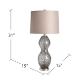 Lochland Glass Table Lamp ABS1399BNSNG Evolution by Crestview Collection