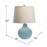 Chruchill Glass Table Lamp ABS1429BUSNG Evolution by Crestview Collection