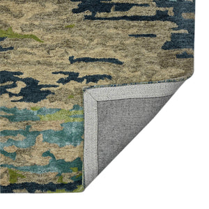 Abstract Hand-tufted Wool Viscose Area Rug Artisan Crafted Accent for Modern Living Spaces
