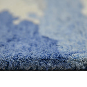 Amer Rugs Abstract Artistic Hand-tufted Area Rug For Contemporary Spaces – Durable Wool & Viscose Blend Navy Wool, Viscose Abs70203