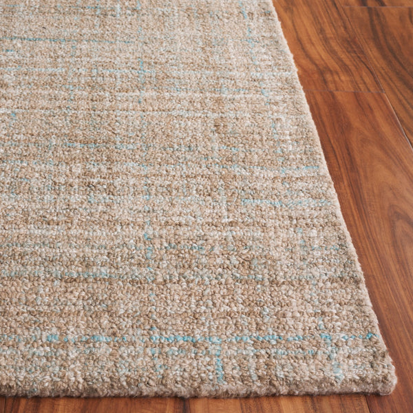 Safavieh Abstract Tranquil Hues Hand-tufted Area Rug - Luxurious Polyester, Contemporary Style For Modern Homes Aqua ,Brown Polyester Pile Abt151t-4