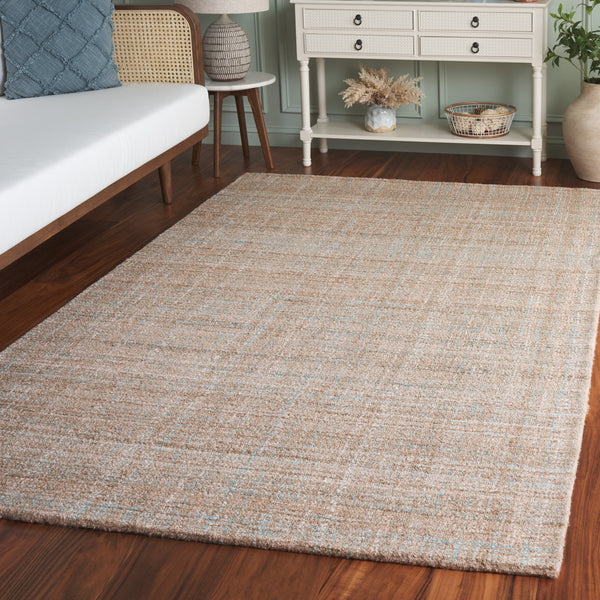 Safavieh Abstract Tranquil Hues Hand-tufted Area Rug - Luxurious Polyester, Contemporary Style For Modern Homes Aqua ,Brown Polyester Pile Abt151t-4