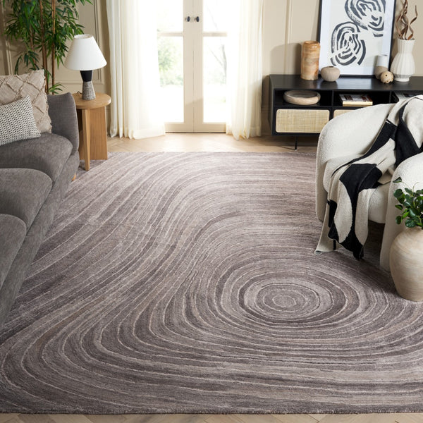 Safavieh Abstract 153 Hand Tufted Modern Rug Grey / Ivory Polyester Pile