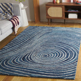 Safavieh Abstract 154 Hand Tufted Modern Rug Blue / Ivory Polyester Pile