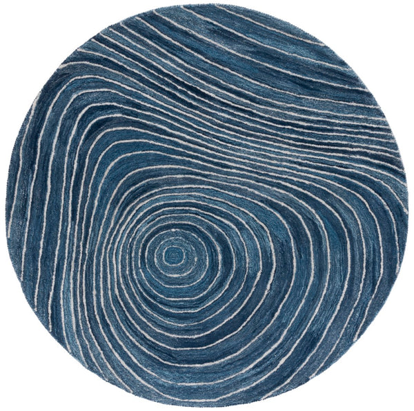 Safavieh Abstract 154 Hand Tufted Modern Rug Blue / Ivory Polyester Pile