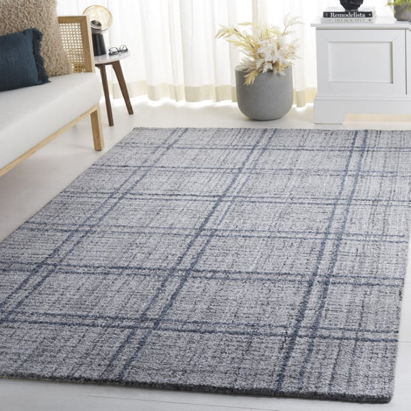 Safavieh Abstract Hand Tufted Polyester Area Rug Plush Dark Grey Pile for Modern Living Rooms ABT155F-6