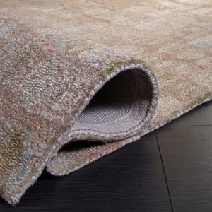 Safavieh Abstract Hand-Tufted Light Green & Blush Area Rug 8X10 Low-Profile Polyester Pile Modern Design 9'-0" x 12'-0" ABT156Y-9