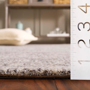 Safavieh Abstract Modern Hand-tufted Runner Rug In Sophisticated Grey And Ivory For Elegant Home Decor Grey ,Ivory 80% Wool,20% Cotton Abt175f-5