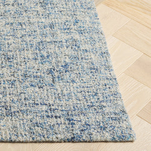 Safavieh Abstract Modern Hand-tufted Runner Rug In Sophisticated Grey And Ivory For Elegant Home Decor Blue ,Ivory 80% Wool,20% Cotton Abt175m-5