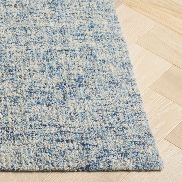 Safavieh Abstract Modern Hand-tufted Runner Rug In Sophisticated Grey And Ivory For Elegant Home Decor Blue ,Ivory 80% Wool,20% Cotton Abt175m-5