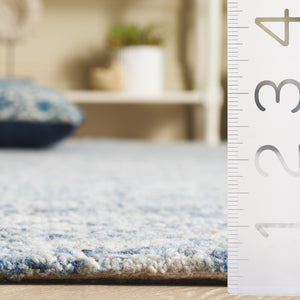 Safavieh Abstract Modern Hand-tufted Runner Rug In Sophisticated Grey And Ivory For Elegant Home Decor Blue ,Ivory 80% Wool,20% Cotton Abt175m-5