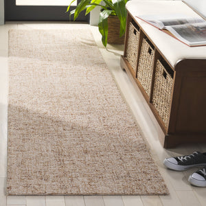 Safavieh Abstract Modern Hand-tufted Runner Rug In Sophisticated Grey And Ivory For Elegant Home Decor Light Brown ,Ivory 80% Wool,20% Cotton Abt175t-28