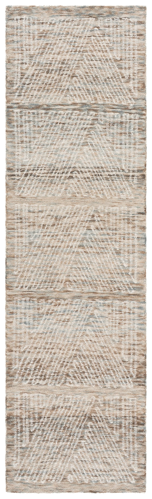 Safavieh Abstract Hand-Tufted Grey Ivory Area Rug — Wool-Cotton Low-Profile Flat Pile For Modern Living Rooms 6'-0" x 6'-0" ABT176F-6SQ
