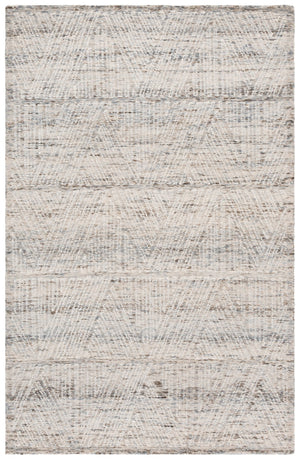 Safavieh Abstract Hand-Tufted Grey Ivory Area Rug – Wool/Cotton Blend, Low-Profile 3/8" Pile For Modern Homes 5'-0" x 8'-0" ABT176F-5