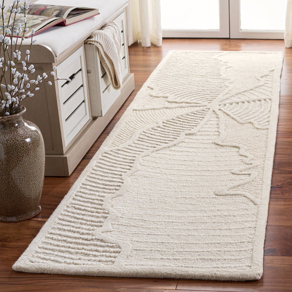 Safavieh Abstract Hand-Tufted Ivory Area Rug — 80% Wool, Low-Profile 3/8" Pile, Versatile Neutral Anchor For Rooms 8'-0" x 10'-0" ABT177A-8