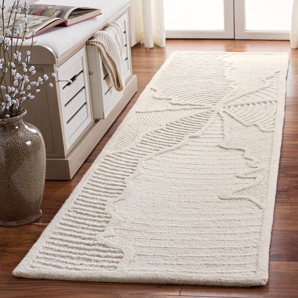 Safavieh Abstract Ivory Round Hand-Tufted Wool-Cotton Rug — Low-Profile, Understated Elegance For Modern Homes 6'-0" x 6'-0" ABT177A-6R