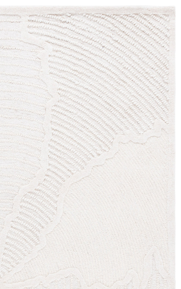 Safavieh Abstract Ivory Round Hand-Tufted Wool-Cotton Rug — Low-Profile, Understated Elegance For Modern Homes 6'-0" x 6'-0" ABT177A-6R