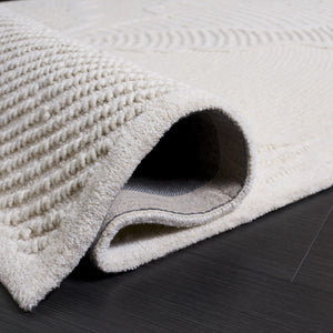Safavieh Abstract Hand-Tufted Ivory Area Rug — 80% Wool, Low-Profile 3/8" Pile, Versatile Neutral Anchor For Rooms 8'-0" x 10'-0" ABT177A-8