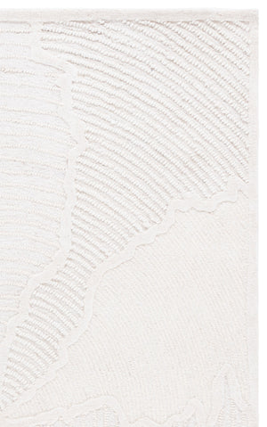 Safavieh Abstract Hand-Tufted Ivory Area Rug — 80% Wool, Low-Profile 3/8" Pile, Versatile Neutral Anchor For Rooms 8'-0" x 10'-0" ABT177A-8