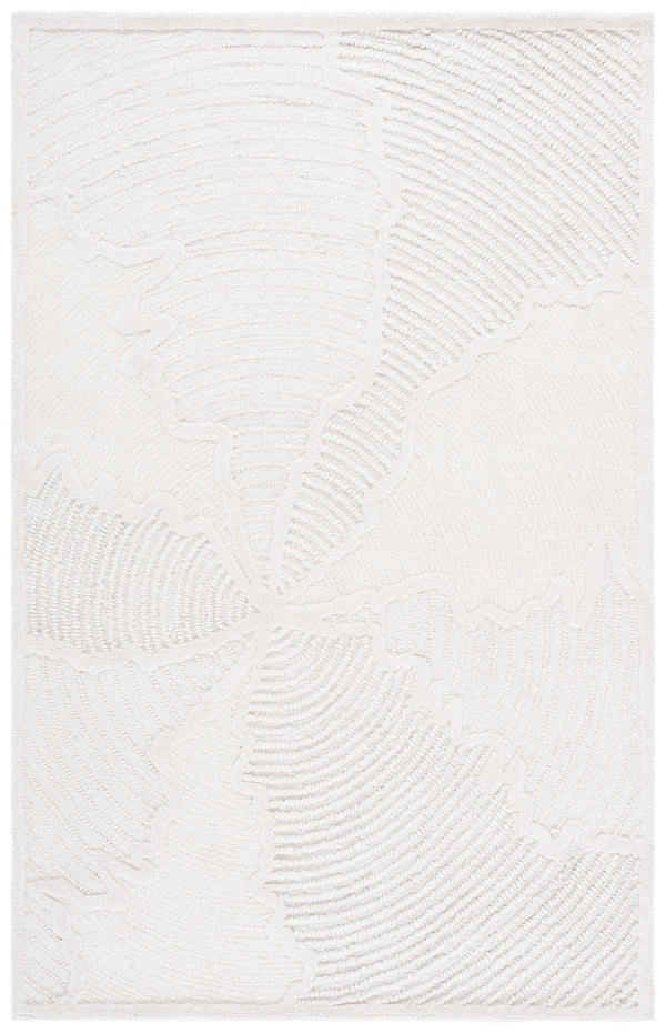 Safavieh Abstract Ivory Hand-Tufted Runner Rug — Modern Minimalist Wool-Cotton Blend For Hallways & Entryways 2'-3" x 8'-0" ABT177A-28