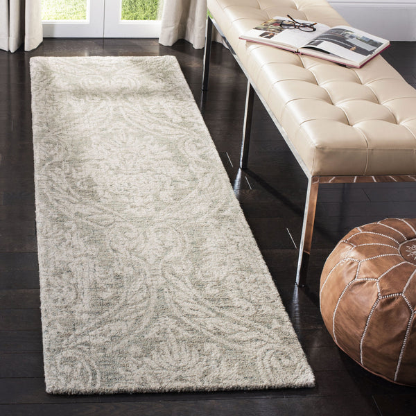 Safavieh Abstract Hand-Tufted 4X6 Wool Rug In Grey Ivory — Plush 0.5" Pile, Abstract-Damask Elegance For Home Decor ABT204A-4R