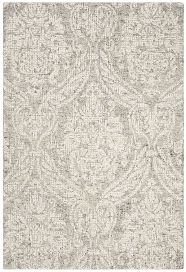 Safavieh Abstract Hand-Tufted 4X6 Wool Rug In Grey Ivory — Plush 0.5" Pile, Abstract-Damask Elegance For Home Decor ABT204A-4R
