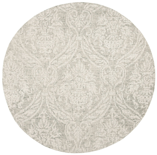 Safavieh Abstract Hand-Tufted 4X6 Wool Rug In Grey Ivory — Plush 0.5" Pile, Abstract-Damask Elegance For Home Decor ABT204A-4R
