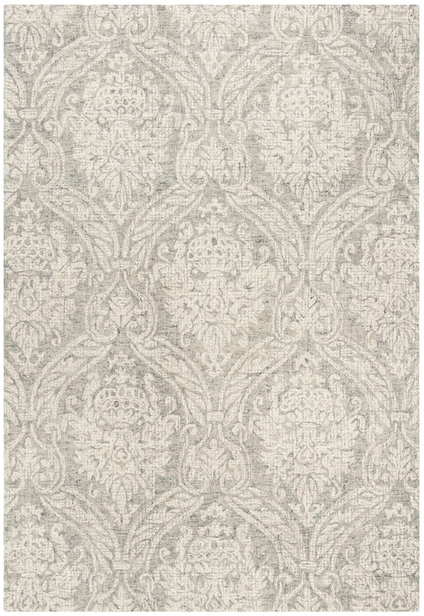Safavieh Abstract Hand-Tufted 4X6 Wool Rug In Grey Ivory — Plush 0.5" Pile, Abstract-Damask Elegance For Home Decor ABT204A-4R