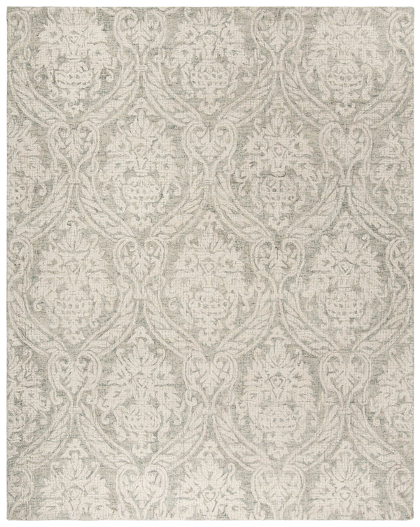 Safavieh Abstract Hand-Tufted 4X6 Wool Rug In Grey Ivory — Plush 0.5" Pile, Abstract-Damask Elegance For Home Decor ABT204A-4R