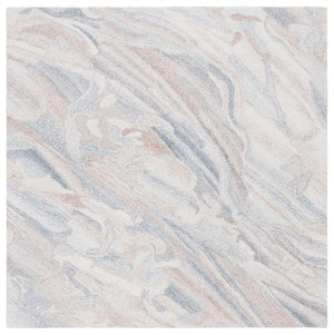 Safavieh Abstract 210 Hand Tufted Geometric Rug Grey / Brown 6' x 6' Square