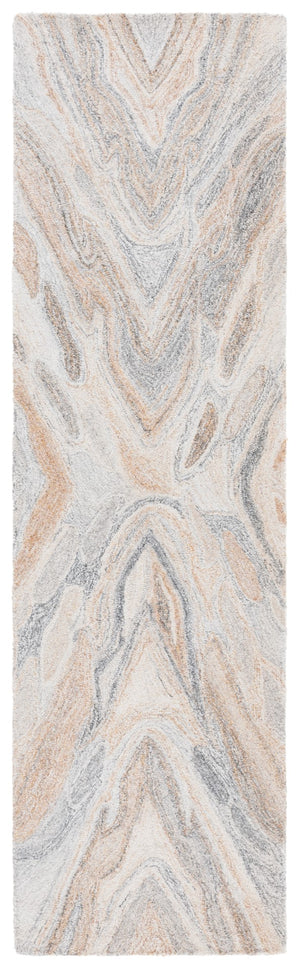 Safavieh Abstract 211 Hand Tufted Geometric Rug Grey / Rust 8' x 10'