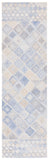Safavieh Abstract 212 Hand Tufted Geometric Rug Blue / Grey 2'-3" x 8'