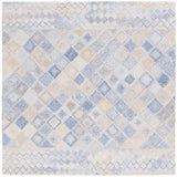 Safavieh Abstract 212 Hand Tufted Geometric Rug Blue / Grey 6' x 6' Square