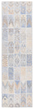 Safavieh Abstract 213 Hand Tufted Geometric Rug Blue / Rust 2'-3" x 8'