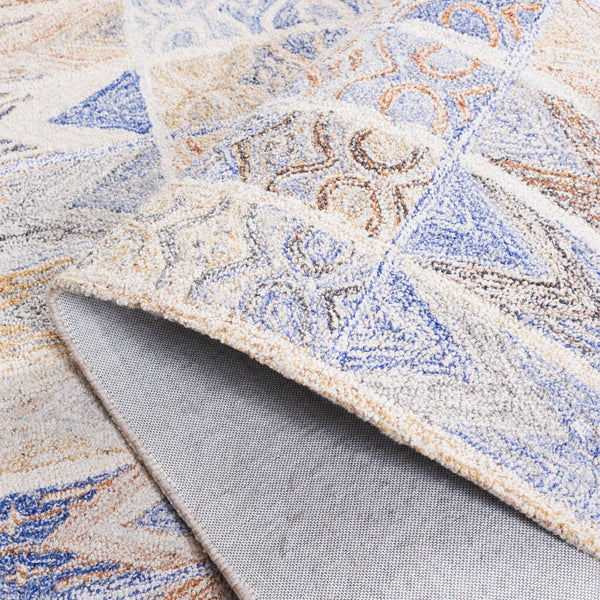 Safavieh Abstract 213 ABT213 Hand Tufted Geometric Rug Blue / Rust ABT213M-6