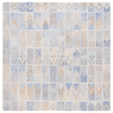 Safavieh Abstract 213 Hand Tufted Geometric Rug Blue / Rust 6' x 6' Square