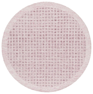 Safavieh Abstract 253u Pink Area Rug - Luxurious 6' Round Hand-tufted Elegance For Modern Home Décor Pink 60% Wool,25% Jute,15% Cotton Abt253u-6r