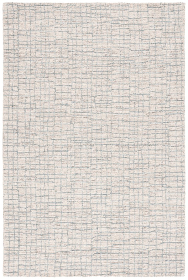 Safavieh Abstract Hand Tufted Wool Jute Runner Rug Geometric Ivory Blue Hallway Accent 5'-0" x 8'-0" ABT254L-5