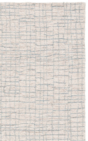 Safavieh Abstract Hand Tufted Wool Jute Runner Rug Geometric Ivory Blue Hallway Accent 5'-0" x 8'-0" ABT254L-5