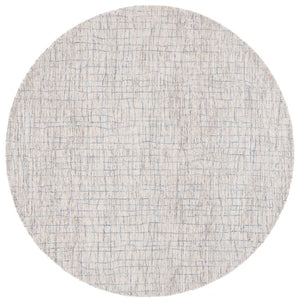 Safavieh Abstract Hand Tufted Wool Jute Runner Rug Geometric Ivory Blue Hallway Accent 6'-0" x 6'-0" - A ABT254L-6R