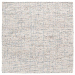 Safavieh Abstract Hand Tufted Wool Jute Runner Rug Geometric Ivory Blue Hallway Accent 6'-0" x 6'-0" - B ABT254L-6SQ
