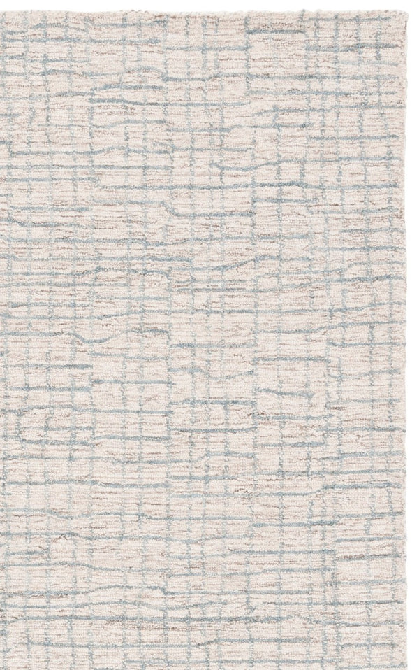 Safavieh Abstract Hand Tufted Wool Jute Runner Rug Geometric Ivory Blue Hallway Accent 6'-0" x 9'-0" ABT254L-6
