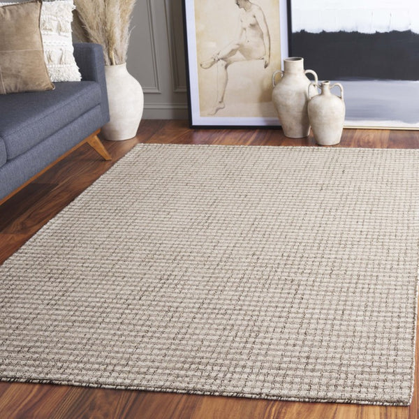 Safavieh Abstract Hand Tufted Wool Jute Blend Area Rug Neutral Beige Grey Low Pile Living Room ABT256F-5