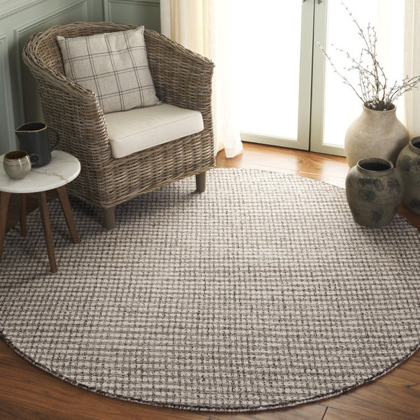 Safavieh Abstract Hand Tufted Wool Jute Round Area Rug Neutral Beige Grey Artisan Woven ABT256F-6R