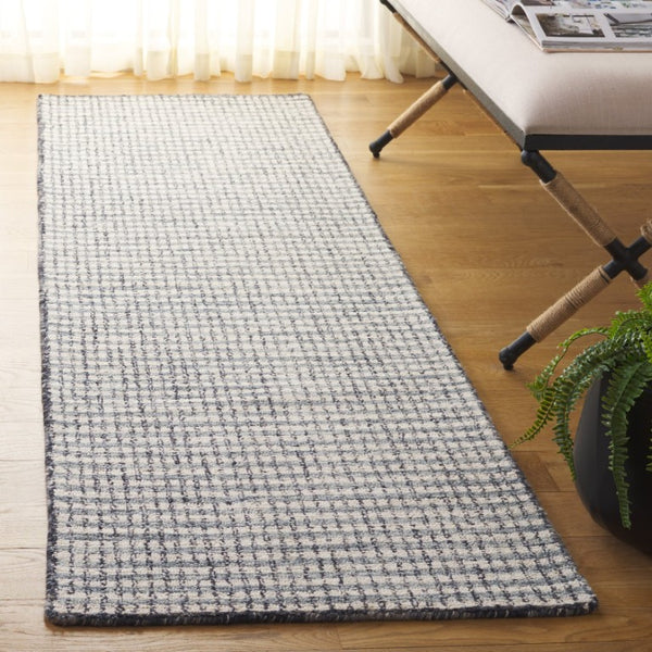 Safavieh Abstract Hand Tufted Wool Jute Runner Rug for Hallways in Ivory and Black ABT256Z-28
