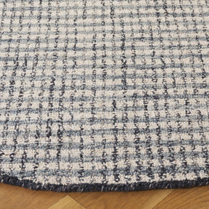 Safavieh Abstract Hand Tufted Wool Jute Round Rug Low Pile Ivory Black Living Room Accent ABT256Z-6R