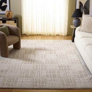 Safavieh Abstract Geometric Block Motif Hand Tufted Wool Area Rug for Living Room Spaces 10'-0" x 14'-0" ABT275E-10